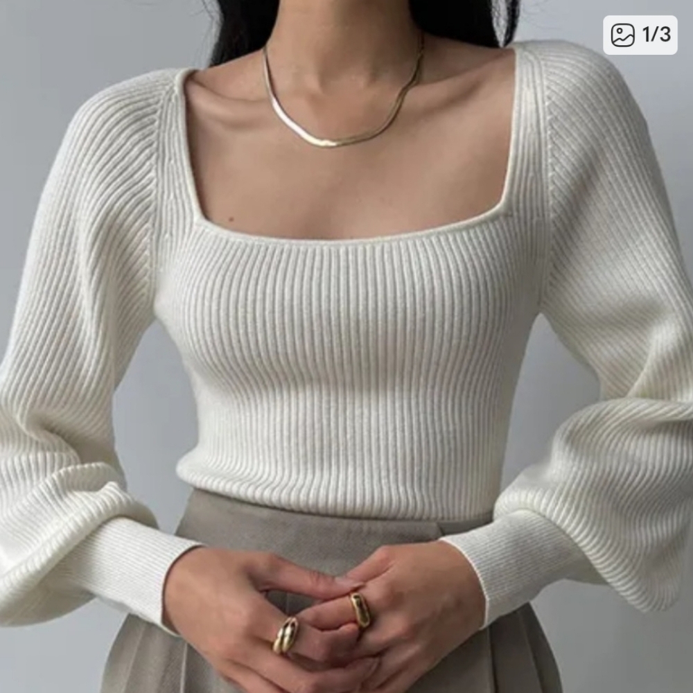 Oak and Fort | Square Neck Sweater